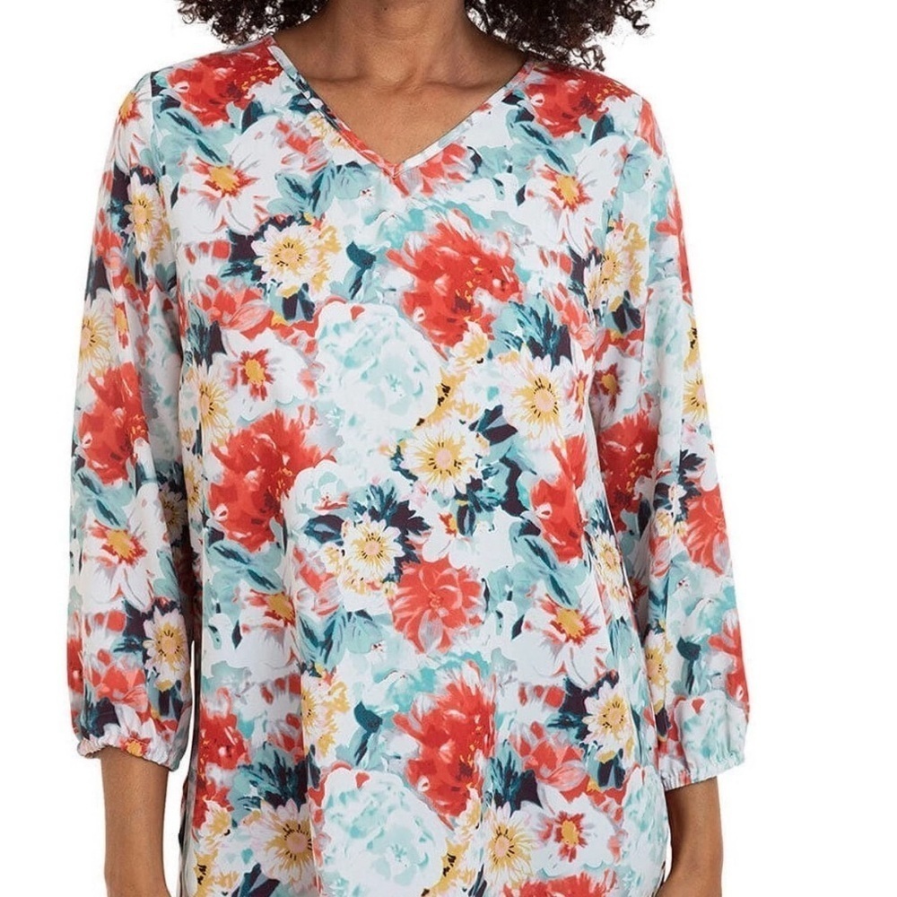 Mario Serrani ItalyWomen's V Neck Blouse Top XXL